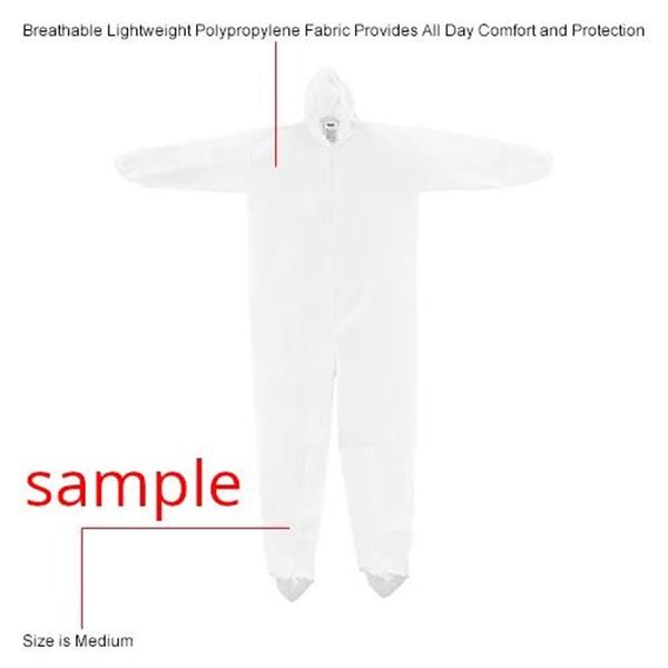 BOX OF 25 GLOBAL DISPOSABLE COVERALL 708191M GR:L