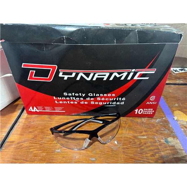LOT:10 DYNAMIC SAFETY GLASSES EP895C (BLACK/GRAY)