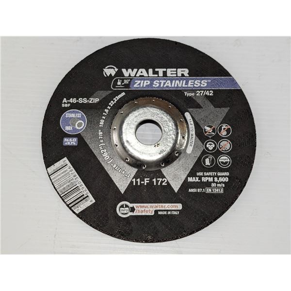 WALTER CUTOFF WHEEL 11-F 172 STAINLESS 7"x1/16"x7/8"
