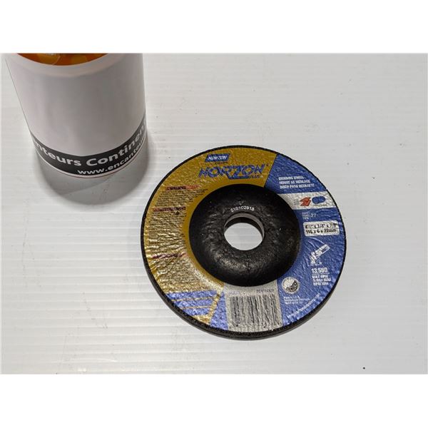 NORTON NORZON PLUS GRINDING WHEEL STAINLESS 43328 4.5"x1/4"x7/8"