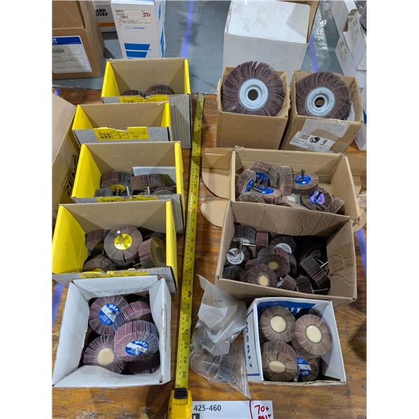 LOT:70+ FLAP WHEELS ASST.