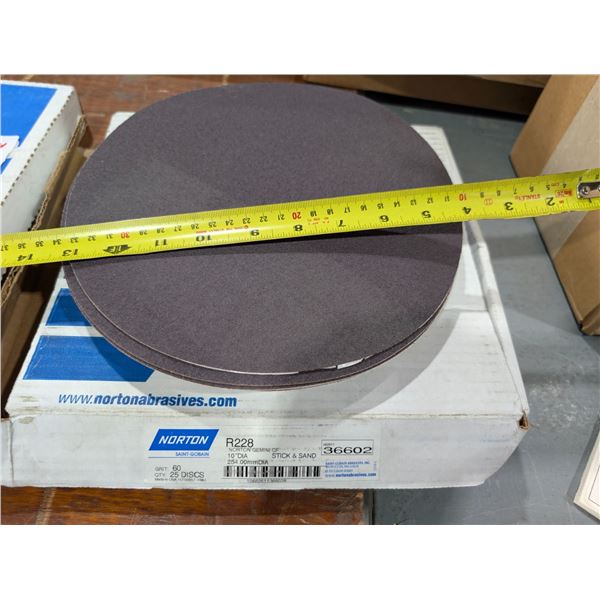 LOT: 20 NORTON SANDING DISCS 10" R228 - 60