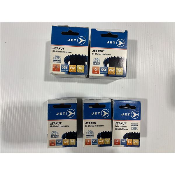 LOT: 5 ASSORTED JET HOLE SAWS