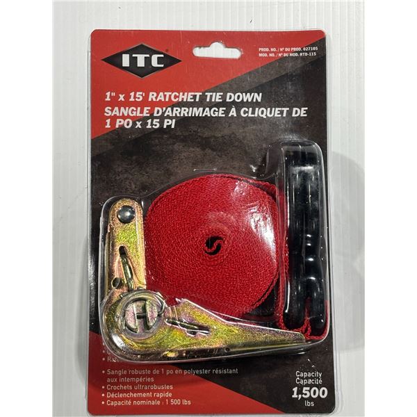ITC 1"X15' RATCHET BINDERS