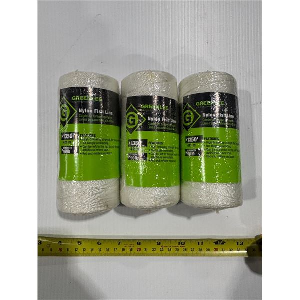 LOT: 3 GREENLEE NYLON FISH LINE 1350'