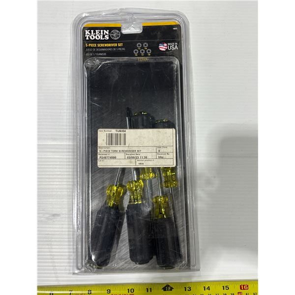 KLEIN TOOLS 5 PEICE TORX SCREWDRIVER SET