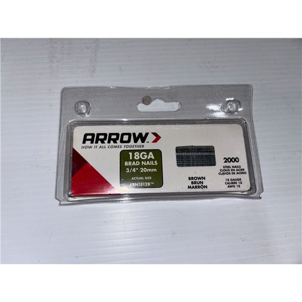 ARROW PKG OF 2000 STEEL BRAD NAILS 18ga 3/4"