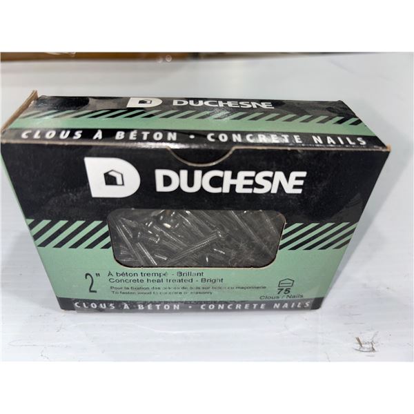 BOX OF 75pcs DUCHESNE CONCRETE NAILS 2"