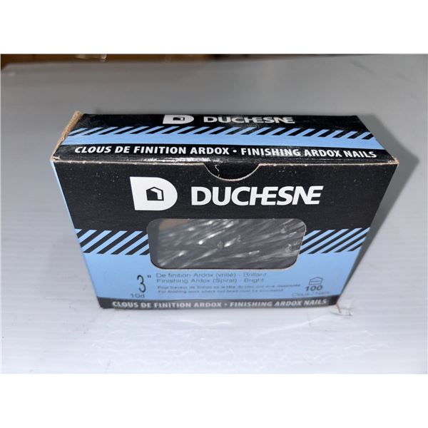 BOX OF 100pcs DUCHESNE FINISHING ARDOX NAILS 3"