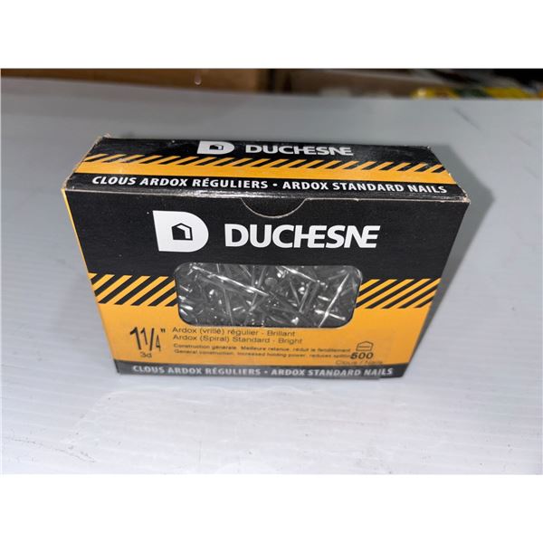 BOX OF 500pcs DUCHESNE ARDOX STANDARD NAILS 1-1/4"