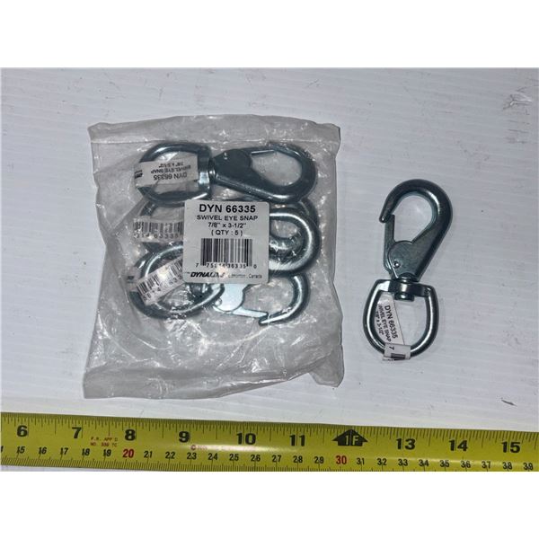 5pcs SWIVEL EYE SNAP 7/8"x3.5"