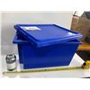 Image 1 : BIN WITH LID 20"x16"x11" (BLUE)