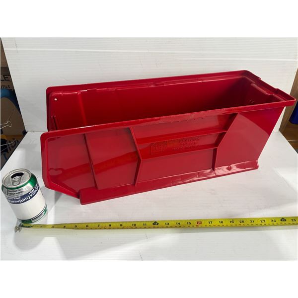 QUANTUM STORAGE #QUS851 STACKING BIN 23"x8"x9" (RED)