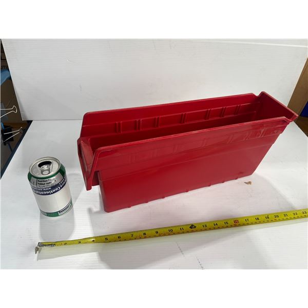 QUANTUM STORAGE #QSB803 BIN 18"x4"x4" (RED)