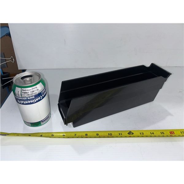 QUANTUM STORAGE #QSB100 BIN 11"x3"x4" (BLACK)