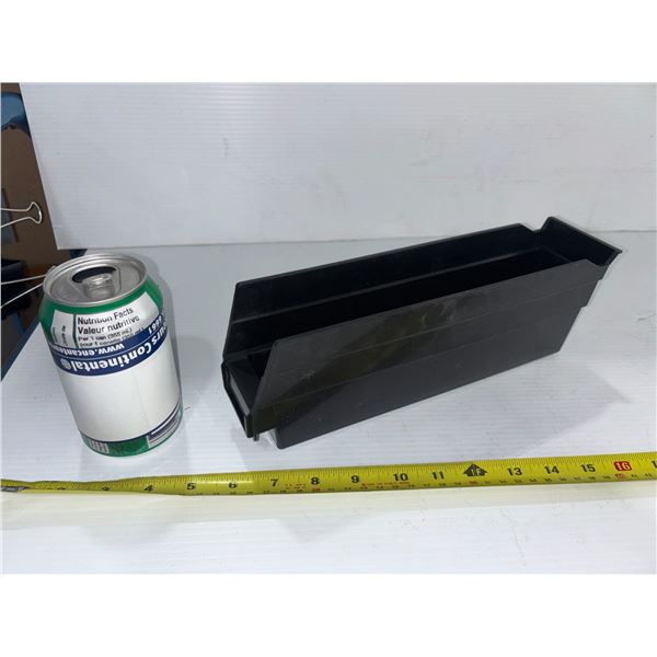 QUANTUM STORAGE #QSB100 BIN 11"x3"x4" (BLACK)