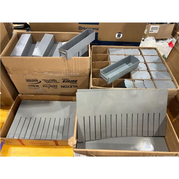 LOT: ASSORTED BINS & BIN SEPARATORS