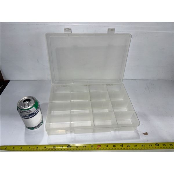 16-COMPARTMENT BOX 13"x9"x2.5" (CLEAR)
