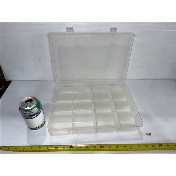 16-COMPARTMENT BOX 13"x9"x2.5" (CLEAR)