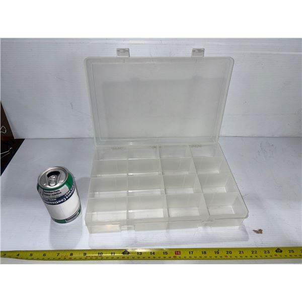 16-COMPARTMENT BOX 13"x9"x2.5" (CLEAR)