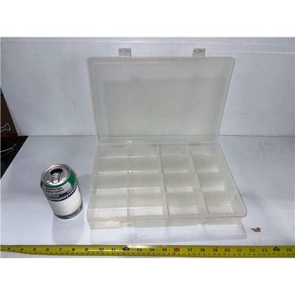 16-COMPARTMENT BOX 13"x9"x2.5" (CLEAR)