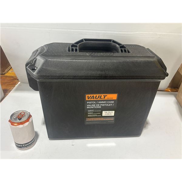 PELICAN VAULT PISTOL / AMMO CASE 6"x12"x10"