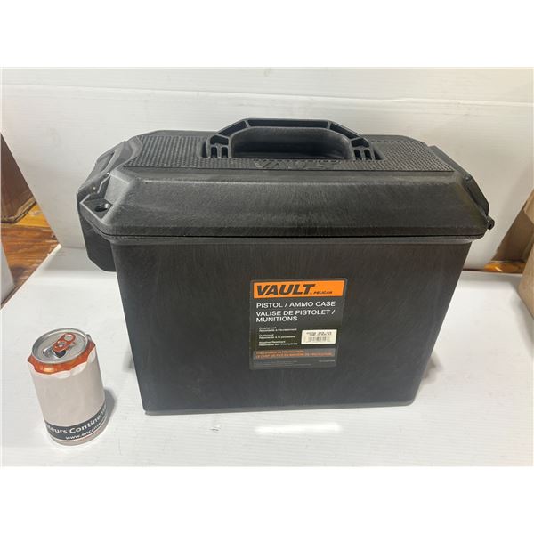 PELICAN VAULT PISTOL / AMMO CASE 6"x12"x10"