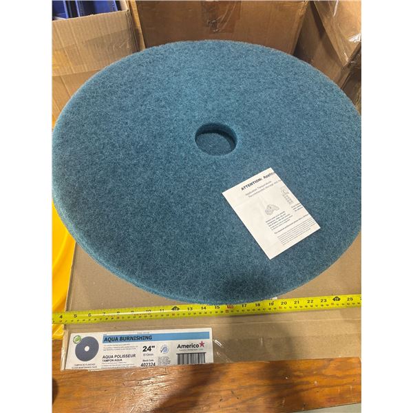 BOX OF 5pcs AMERICO AQUA BURNISHING FLOOR MAINTENANCE PADS 24"