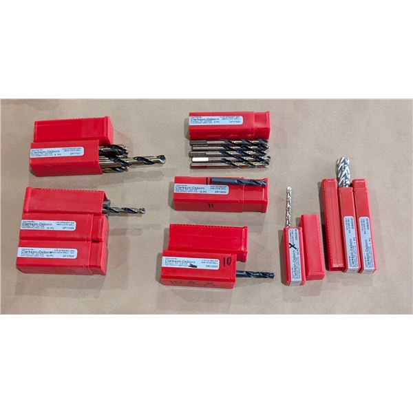 LOT: 70pcs CLARKSON-OSBORNE JOBBER DRILLS ASSORTED