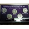 Image 1 : 2001 Platinum Commemorative Quarter Set