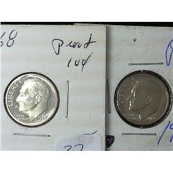 1968-S And 1969-S Roosevelt Dimes (Gem Proof)
