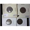Image 1 : 1904-07 Indian Head Cents (4 Coins) Fine +'s
