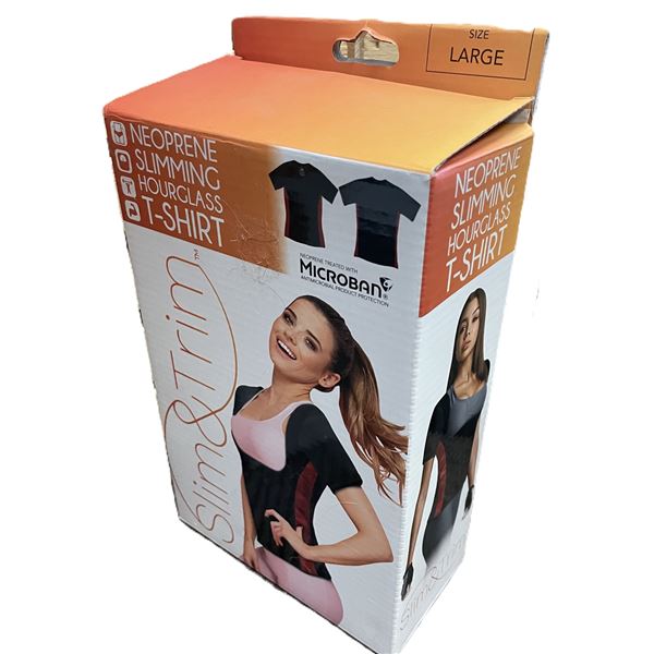 Slim & Trim Neoprene Slimming Hourglass T-Shirt, Size Large