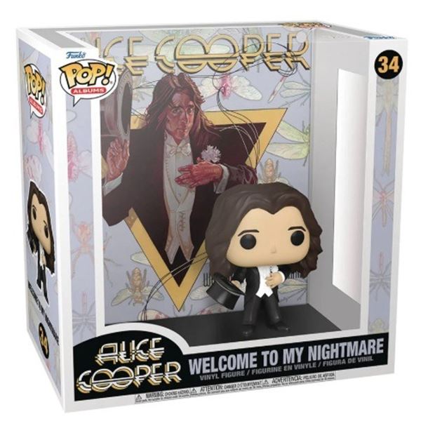 Funko Pop! Albums #34 - Alice Cooper - Welcome to My Nightmare Album Figure with Case