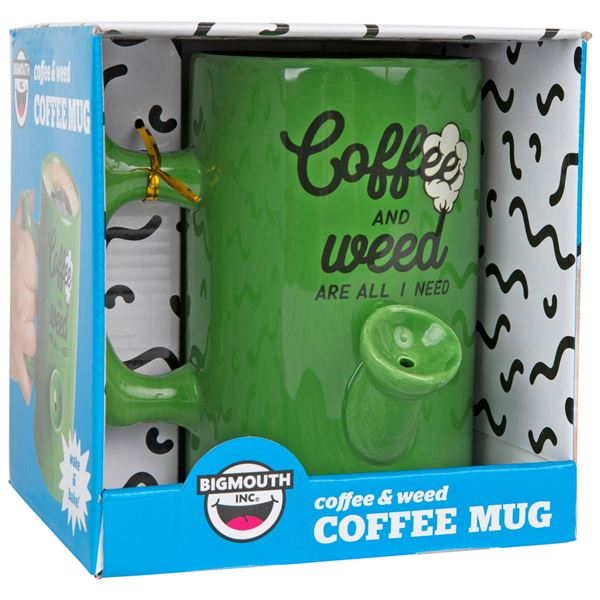 Coffee and Weed Is All I Need Novelty 10oz Ceramic Mug