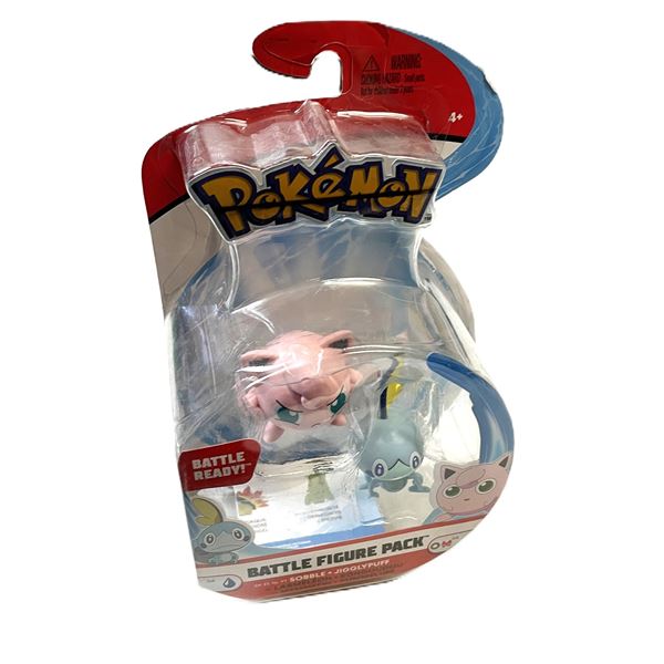 Pokémon Battle Figure Pack featuring the characters Jigglypuff and Sobble.
