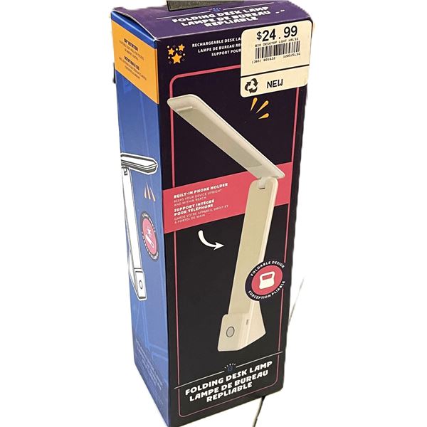 Rechargable Desk Lamp with Phone Holder