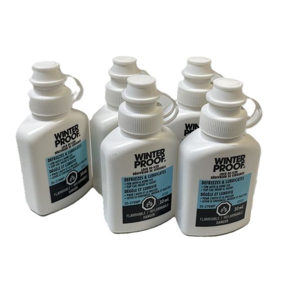 Recochem Winter Proof Lock De-Icer, 5-Pack, 30ml Each, Quick-Acting, Lubricates