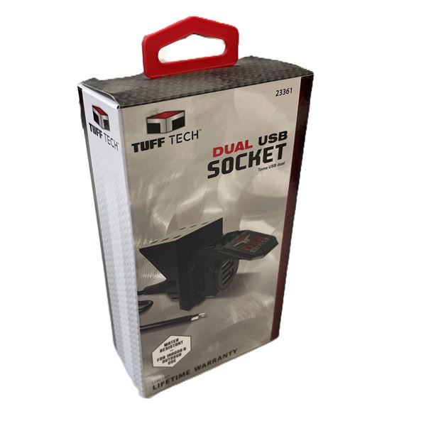  Tuff Tech Dual USB Socket, designed to add two USB charging ports to a vehicle