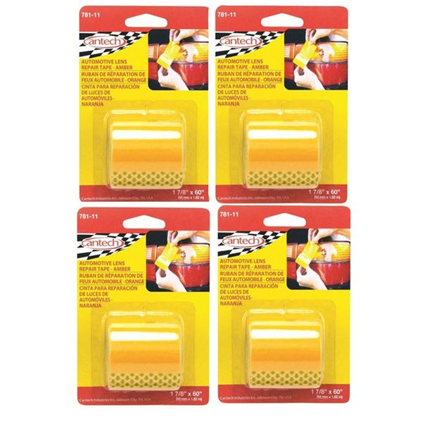 QUANTITY OF FOUR  - Amber Automotive Lens Tape - Cantech Part #: 78111