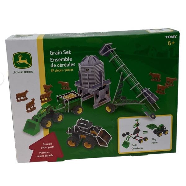 John Deere Build it Buildable Grain Bin, Auger, Tractor, Wagon LP83181