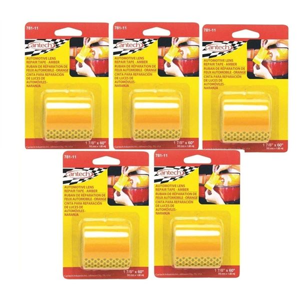 QUANTITY OF FIVE - Amber Automotive Lens Tape - Cantech Part #: 78111