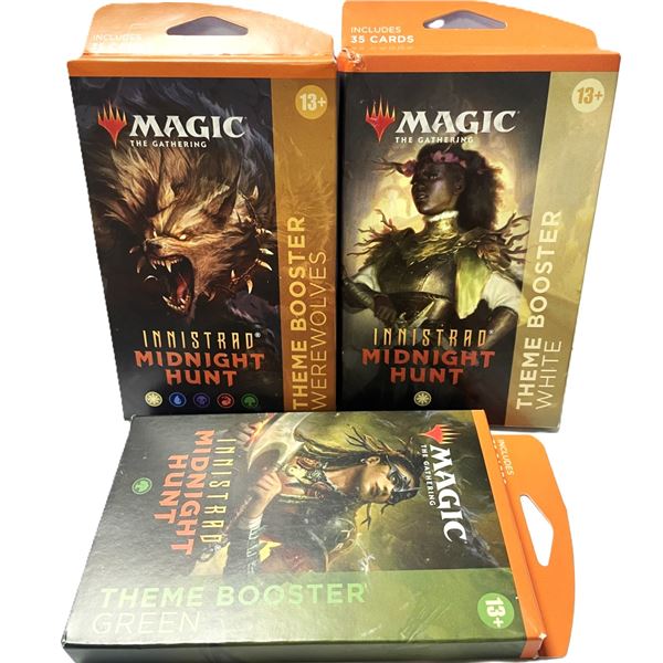 THREE PACKS MTG Innistrad Midnight Hun Theme Booster Packs - Factory Sealed