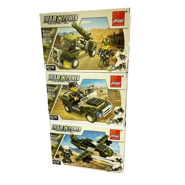 "War Power" military-themed building block sets