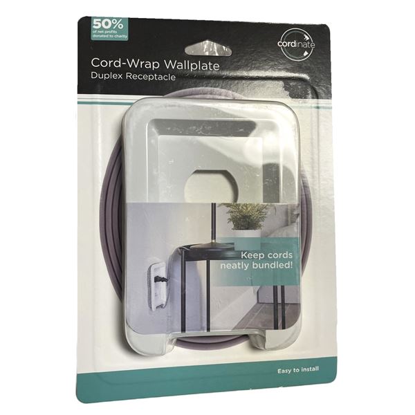 Cord-wrap Wallplate Duplex Receptacle  Cordinate brand