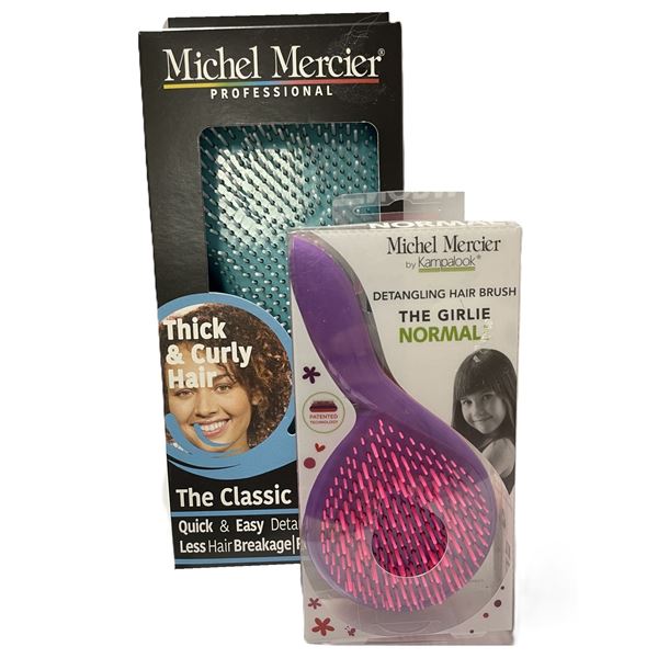 TWO Michel Mercier Hair Brushes
