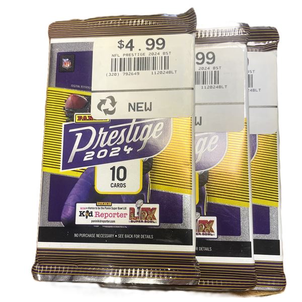 2024 Panini Prestige Football Trading Card packs  - QUANTITY OF THREE
