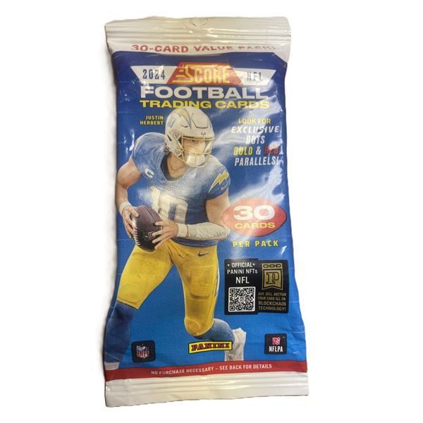 2024 Panini Score Football trading card fat pack,  30 cards per pack , FACTORY SEALED
