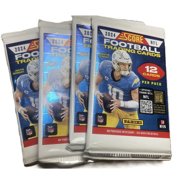 2024 Panini Score Football NFL Trading Card retail packs.  QUANTITY FOUR PACKS