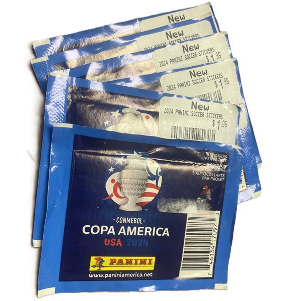 Panini 2024 CONMEBOL Copa America USA Soccer sticker packs , QUANTITY SIX PACKS